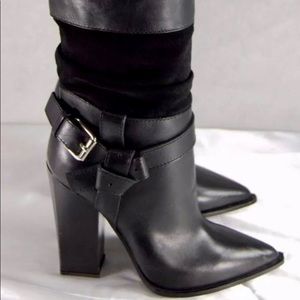 $1,200 THAKOON ITALIAN WOMENS WESTERN POINTED TOE ANKLE BOOTS CHUNKY BUC…